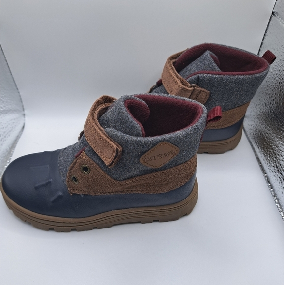 Little kids Carter's Boots navy blue & gray size 11M - Picture 6 of 12